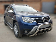 Renault Duster 2018-2024 Bull bar without logo WT003 (stainless steel) photo 1