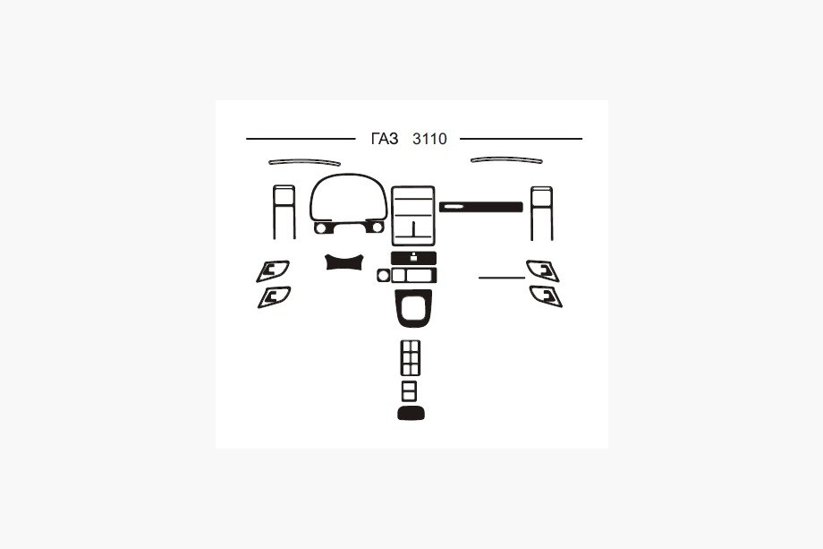 GAZ-31 1981-1992 Dashboard Trim Covers (Hartman) Image