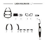 Lada Kalina 2004-2011 Dashboard Trim Covers (Hartman) Aluminum photo 1