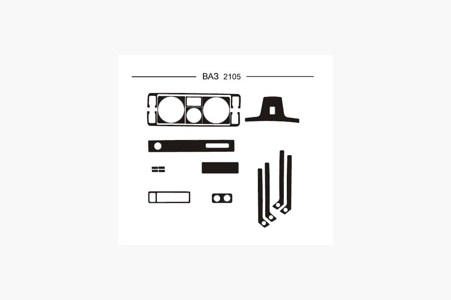 VAZ 2105 1980-2010 Dashboard Trim Covers (Hartman) Image