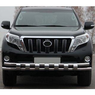 Front bumper guard ST016-2 (stainless steel) Toyota Land Cruiser Prado 150 2009-2023 photo 1