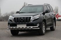 Toyota Land Cruiser Prado 150 2009-2023 Front bumper guard ST016-2 (stainless steel) photo 2