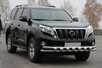 Toyota Land Cruiser Prado 150 2009-2023 Front bumper guard ST016-2 (stainless steel) photo 3