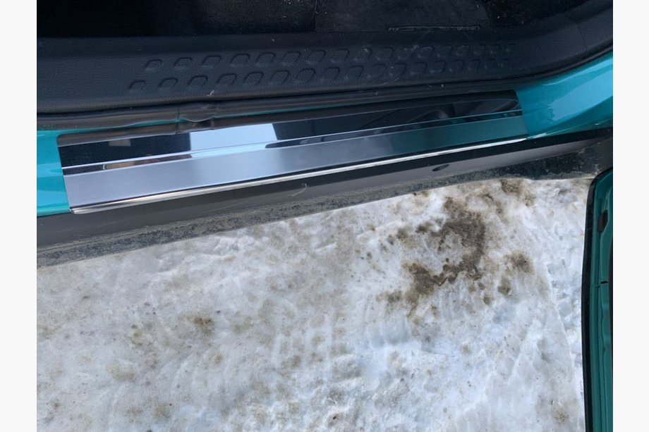 Toyota C-HR 2016-2023 Door Sill Covers Nataniko (4 pcs, Stainless Steel) Premium - 3M Tape, 0.8 mm Image