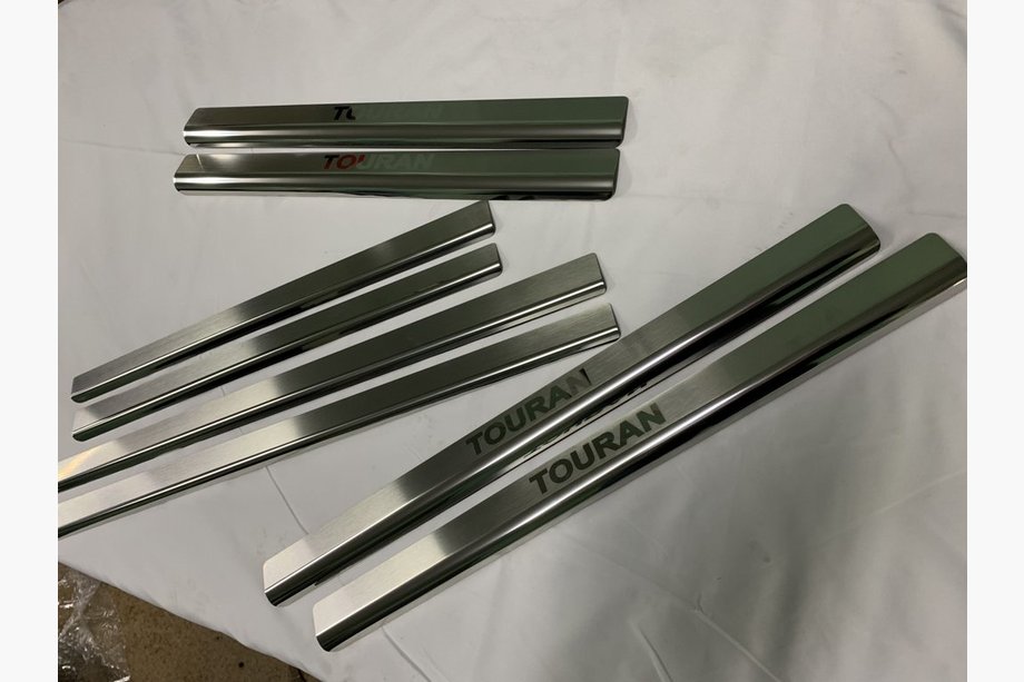 Volkswagen Touran 2003-2010 Door Sill Covers Nataniko (4 pcs, Stainless Steel) Premium - 3M Tape, 0.8mm Image