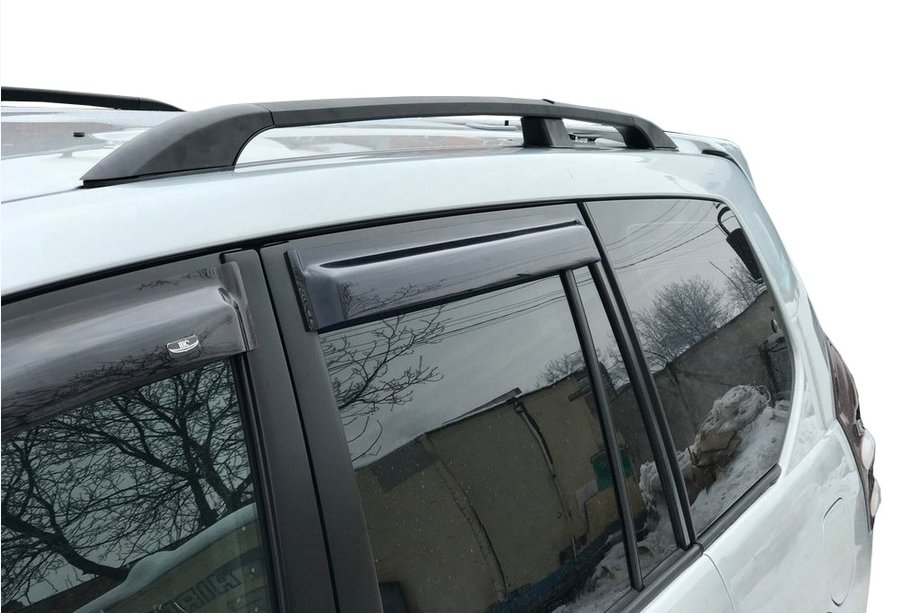 Toyota Land Cruiser Prado 120 2002-2009 Black Roof Rails Turkish Plastic Feet Image