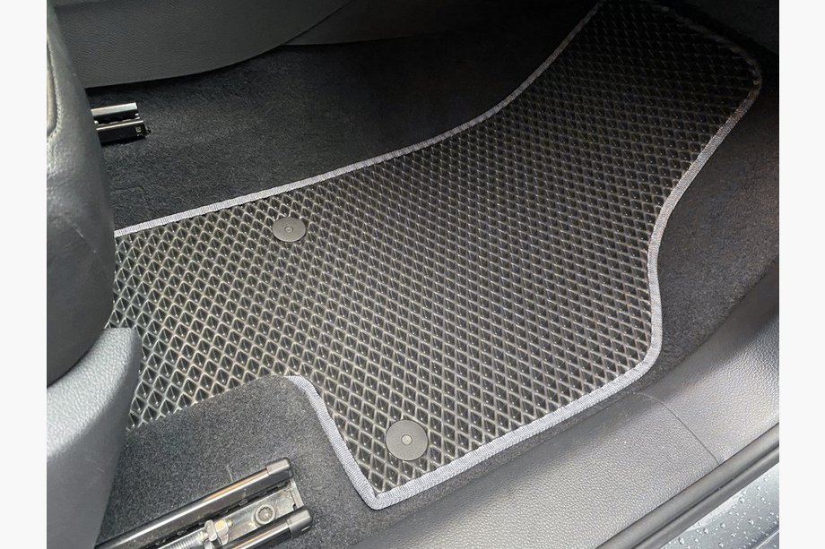Volkswagen Sharan 2010-2023 Polyurethane Floor Mats (3 Rows, EVA, Black) Image