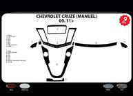 Chevrolet Cruze 2009–2015 Dashboard Trim (Manual) Aluminum photo 4
