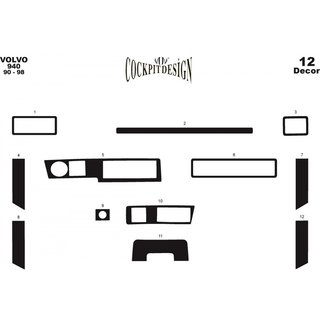 Dashboard Trim Covers Volvo 940/960 1990-1997 photo 2