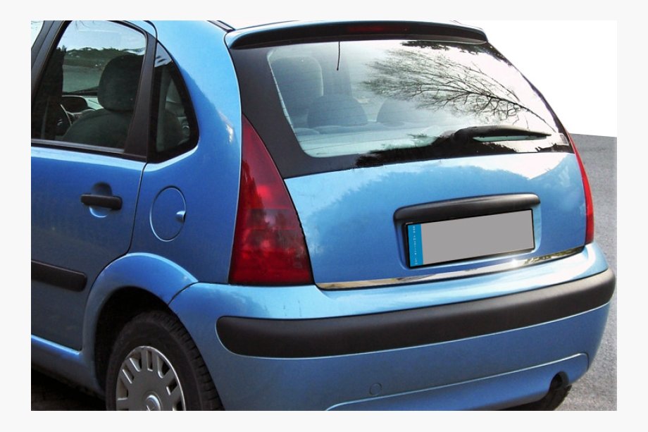 Citroen C-3 2002-2009 Trunk lower edge trim (stainless steel) 2mm Image