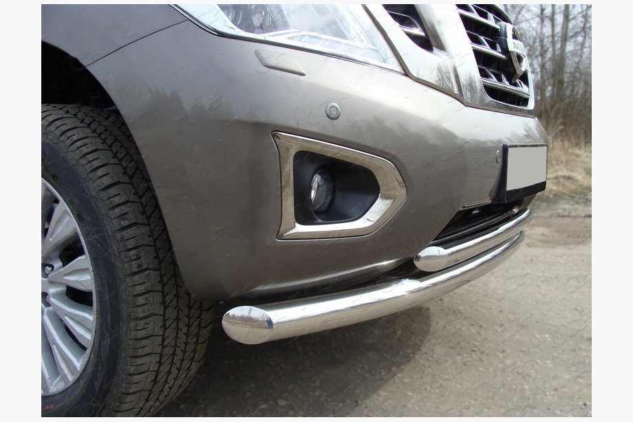 Ford Galaxy 1995-2006 Front Double Bull Bar ST014 (Stainless Steel) Image