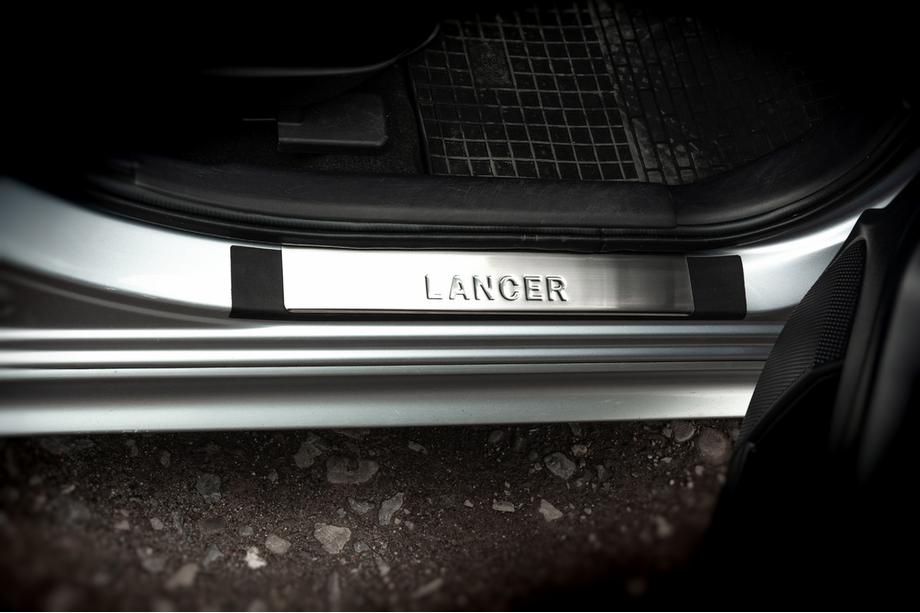 Mitsubishi Lancer X 2008- Door Sill Protectors Stainless Steel Omsa 4 pcs Image