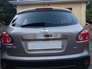 Nissan Qashqai 2007-2010 Trunk trim above license plate (stainless steel) Without Button, Carmos - Turkish Steel photo 1