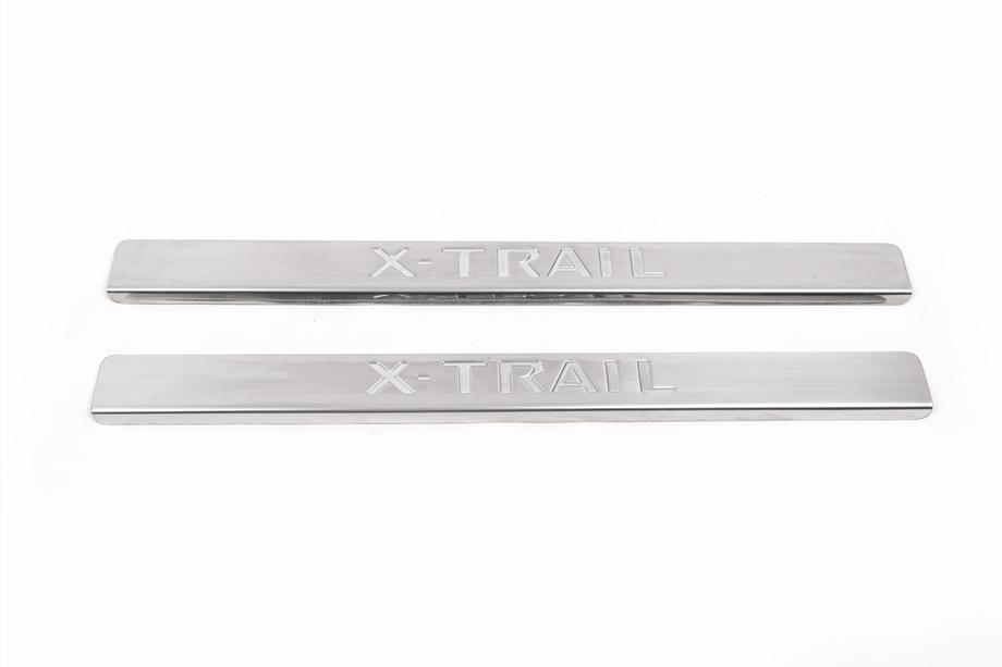 Nissan X-trail T31 2007-2014 Door Sill Protectors OmsaLine (2 pcs, Stainless Steel) Photo 2
