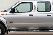 Nissan NP300 1999-2015 Chrome Door Handle Covers (4 pcs, Stainless Steel) OmsaLine - Italian Stainless Steel photo 3