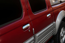 Nissan NP300 1999-2015 Chrome Door Handle Covers (4 pcs, Stainless Steel) OmsaLine - Italian Stainless Steel photo 1