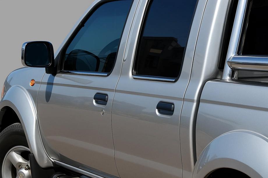 Nissan NP300 1999-2015 Exterior window trim stainless steel (4 pcs) Carmos - Turkish Stainless Steel Image