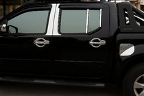 Nissan Navara 2006-2015 Chrome Pillar Covers (6 pcs, Stainless Steel) photo 1