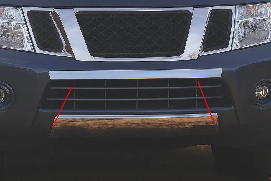 Nissan Navara 2006-2015 Stainless steel front bumper protector Image