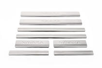Nissan Navara 2006-2015 Door Sill Covers OmsaLine (8 pcs, Stainless Steel) photo 2