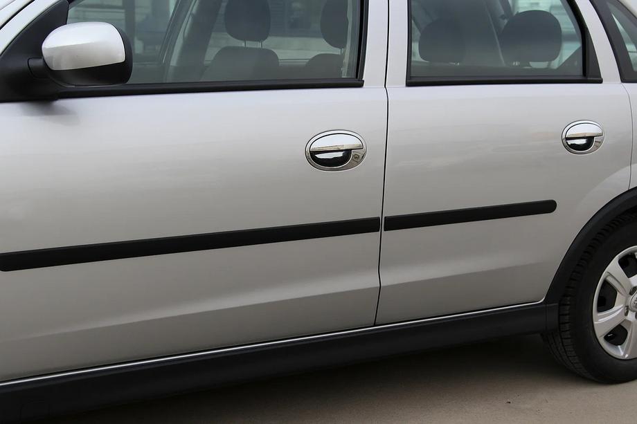 Opel Corsa C 2000-2006 Chrome Door Handle Covers (4 pcs, Stainless Steel) Image
