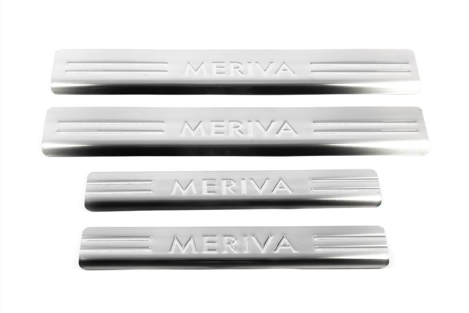 Opel Meriva 2002-2010 Door Sill Protectors OmsaLine (4 pcs, Stainless Steel) Photo 2