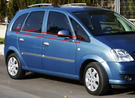 Opel Meriva 2002-2010 Exterior window trim stainless steel (4 pcs) photo 1