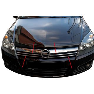 Chrome Grille Covers (4 pcs, Stainless Steel) Opel Astra H 2004-2013 photo 1
