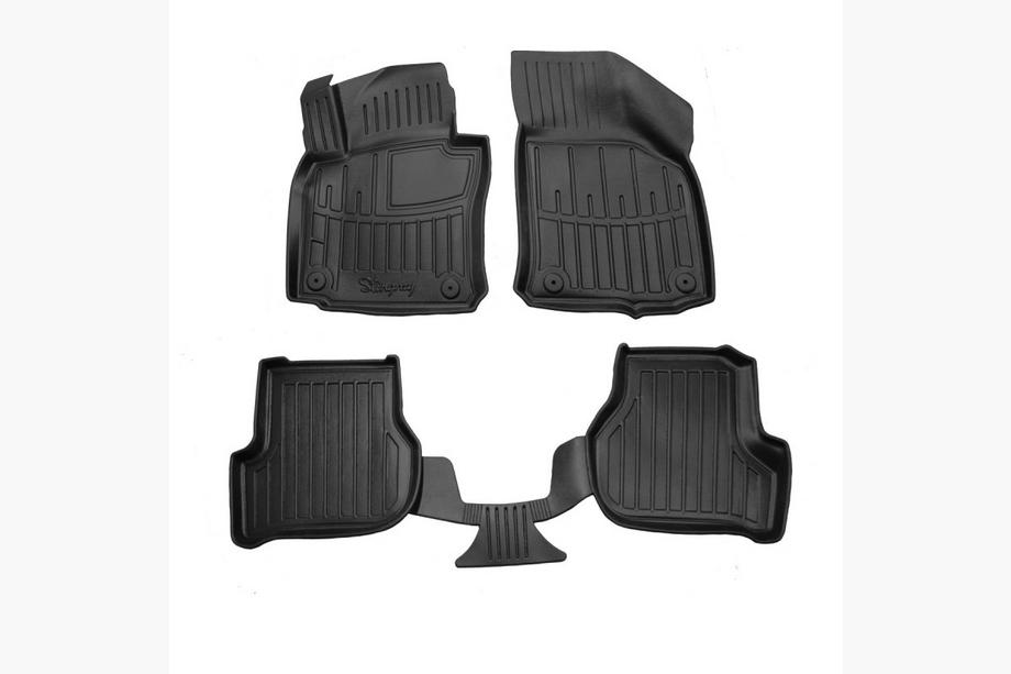 Volkswagen Jetta 2006-2011 Stingray 3D Rubber Floor Mats (5 pcs, Polyurethane) Image