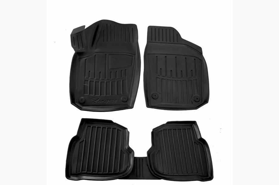 Volkswagen Polo 2010-2017 Rubber Floor Mats Stingray 3D (SD) (5 pcs, Polyurethane) Image