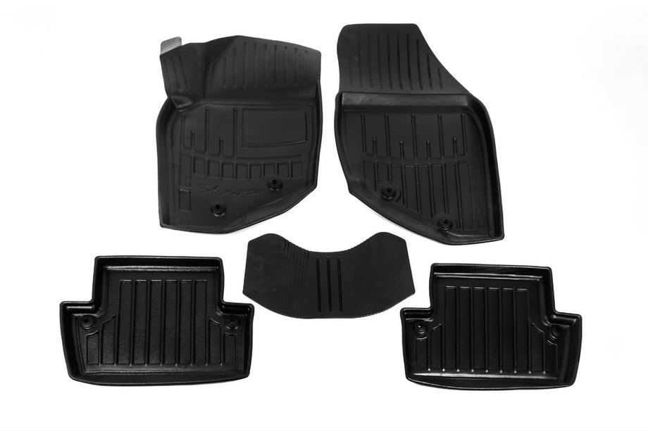 Volvo S60 2000-2009 Stingray 3D Rubber Floor Mats (5 pcs, Polyurethane) Image
