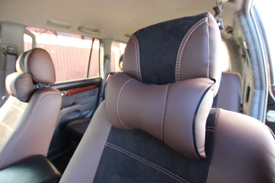 Toyota Land Cruiser Prado 120 2002-2009 Car seat covers eco-leather+fabric+alcantara Antara A088 (full interior) Photo 17