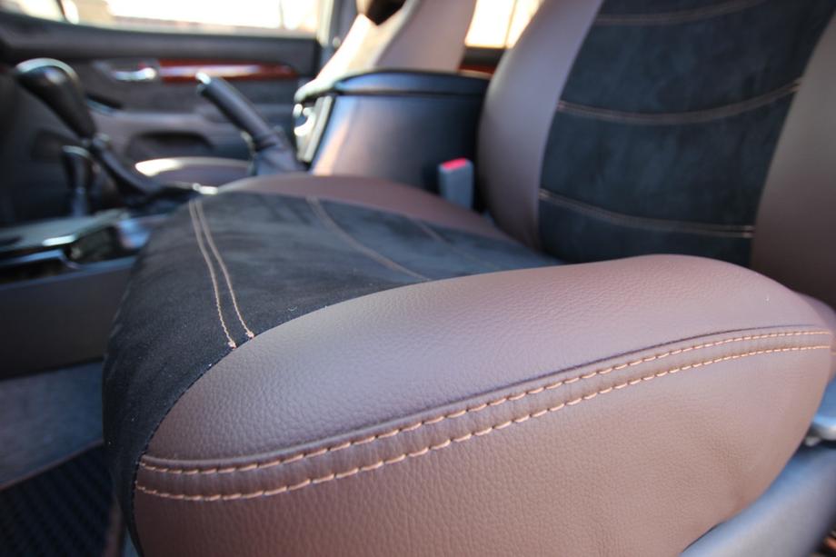 Toyota Land Cruiser Prado 120 2002-2009 Car seat covers eco-leather+fabric+alcantara Antara A088 (full interior) Photo 21