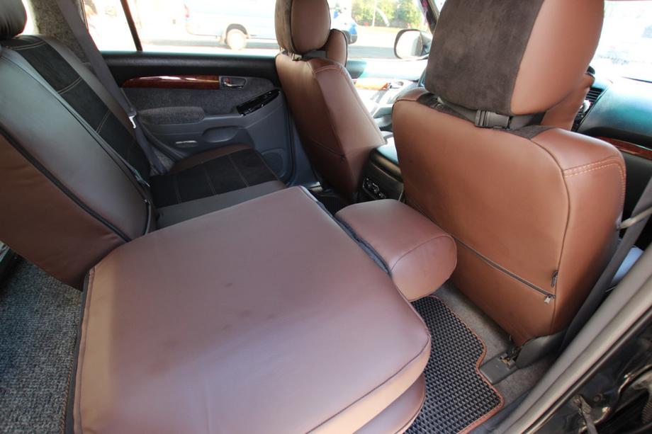 Toyota Land Cruiser Prado 120 2002-2009 Car seat covers eco-leather+fabric+alcantara Antara A088 (full interior) Photo 20
