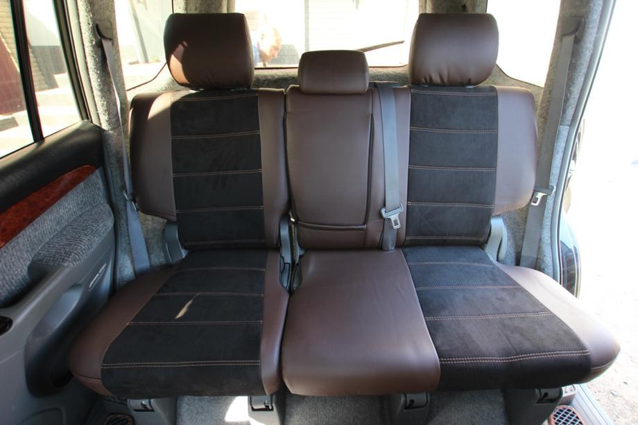 Toyota Land Cruiser Prado 120 2002-2009 Car seat covers eco-leather+fabric+alcantara Antara A088 (full interior) Photo 6