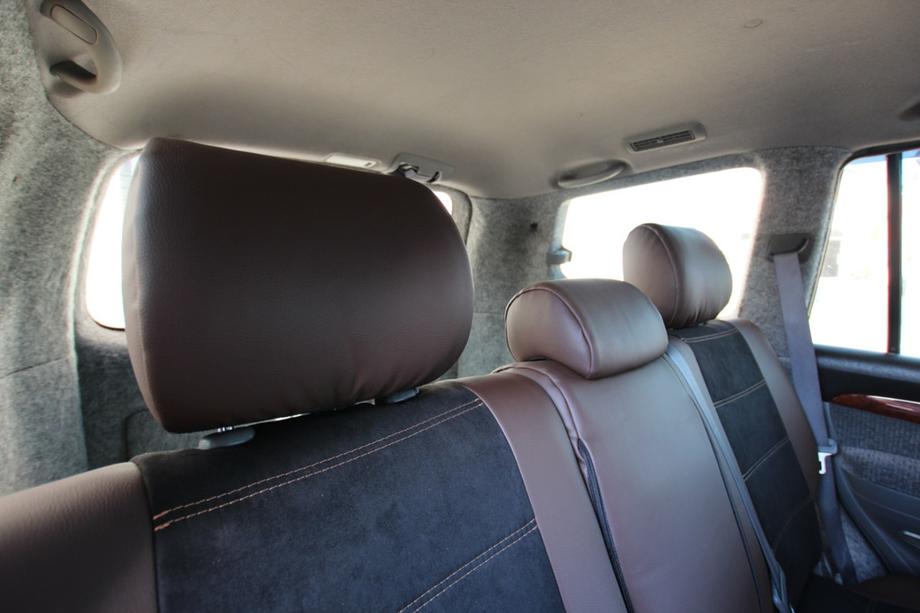 Toyota Land Cruiser Prado 120 2002-2009 Car seat covers eco-leather+fabric+alcantara Antara A088 (full interior) Photo 15