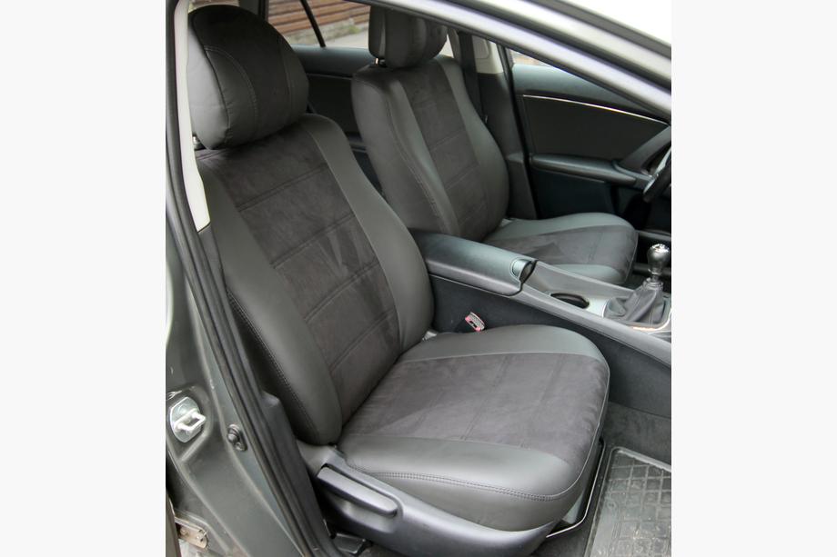 Toyota Avensis 2009-2018 Car seat covers eco-leather+fabric+alcantara Antara A001 (full interior) Image