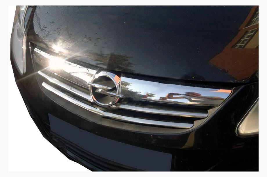 Opel Corsa D 2007-2014 Grille Trim Covers (3 pcs, Stainless Steel) Image