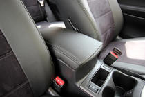 Nissan Qashqai 2014-2021 Car seat covers eco-leather+fabric+alcantara Antara A001 (full interior) photo 16