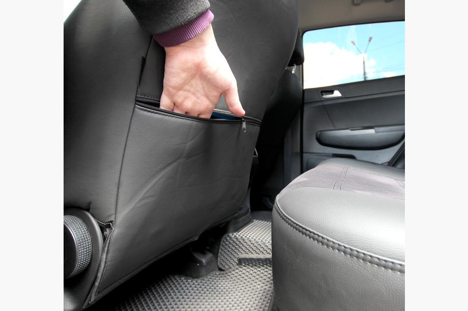 Kia Sportage 2015-2021 Car seat covers eco-leather+fabric+alcantara Antara A001 (full interior) Photo 8