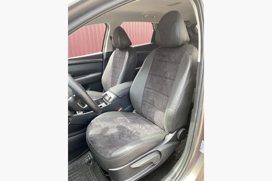 Hyundai Tucson NX4 2021- Car seat covers eco-leather+fabric+alcantara Antara A001 (full interior) Image
