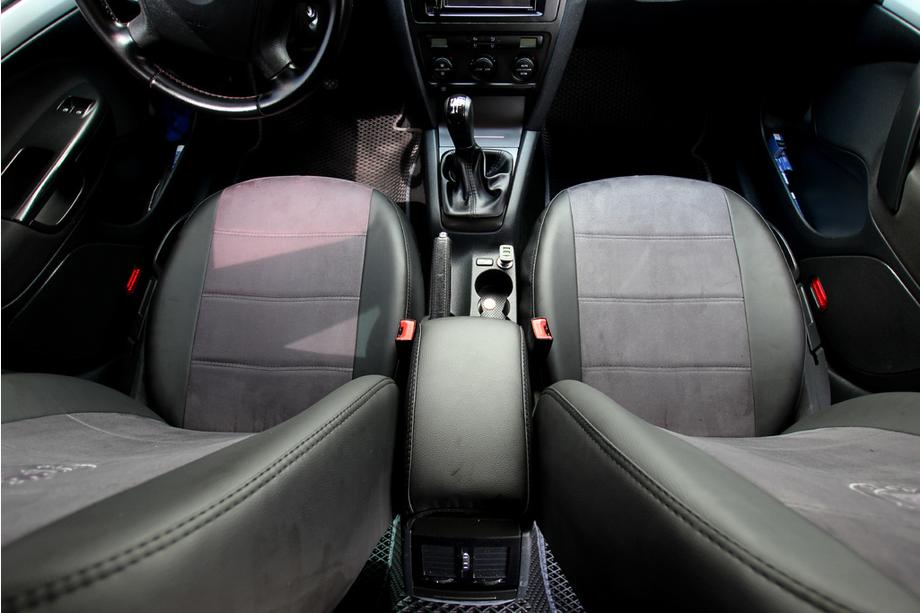 Skoda Octavia II A5 2006-2010 Car seat covers eco-leather+fabric+alcantara Antara A001 (full interior) Photo 7
