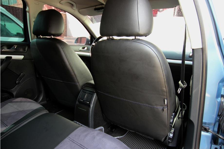 Skoda Octavia II A5 2006-2010 Car seat covers eco-leather+fabric+alcantara Antara A001 (full interior) Photo 13