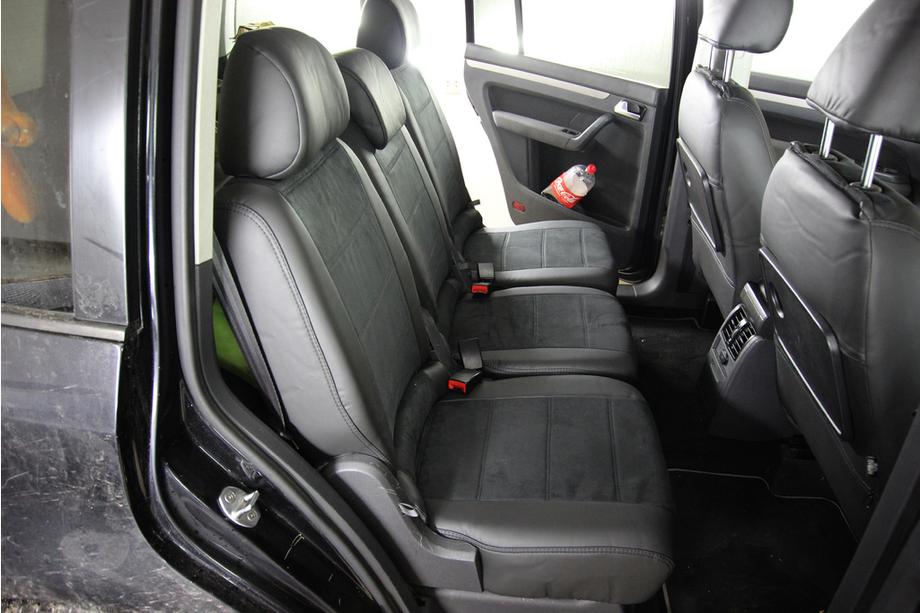 Volkswagen Touran 2003-2010 Car seat covers eco-leather+fabric+alcantara Antara A001 (full interior) Photo 1