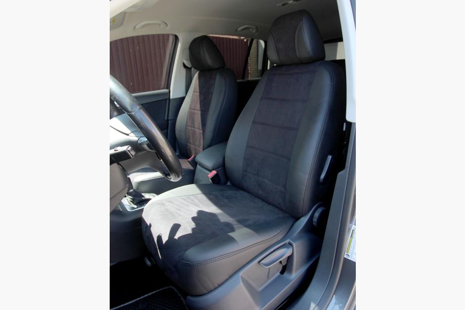 Volkswagen Tiguan 2016-2023 Car seat covers eco-leather+fabric+alcantara Antara A001 (full interior) Image