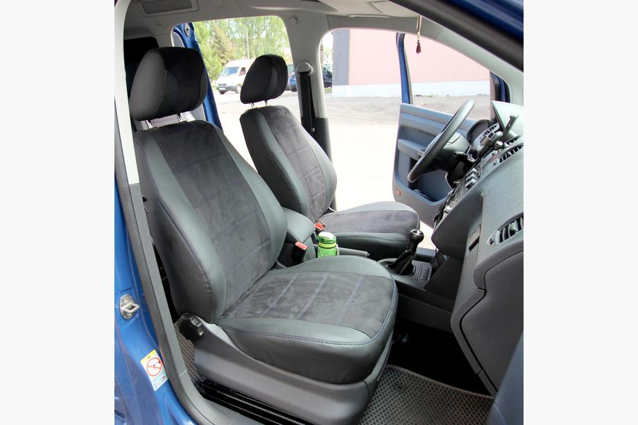 Volkswagen Caddy 2010-2015 Car Seat Covers Eco Leather+Fabric+Alcantara Antara A001b (Full Set) Image