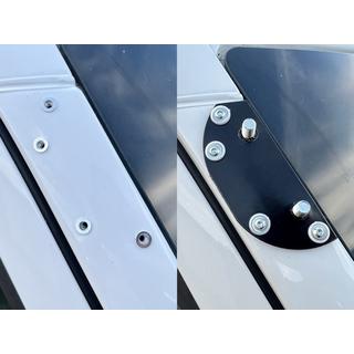 Windshield visor on frame V2 (black gloss, 5mm) photo 4