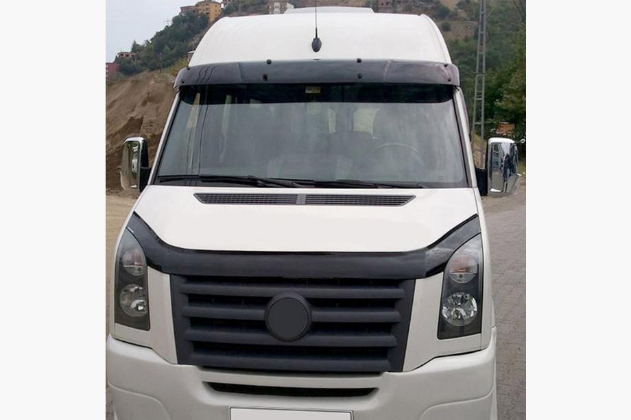 Mercedes Sprinter W906 2006–2018 Windshield visor on frame V2 (black gloss, 5mm) Photo 7
