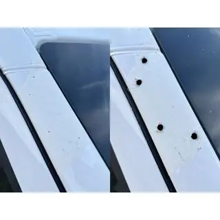 Windshield visor on frame V2 (black gloss, 5mm) photo 3