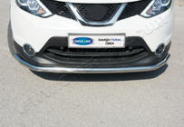 Nissan Qashqai 2014-2021 Front bar Texas for 2014-2017 (60mm, stainless steel) photo 1